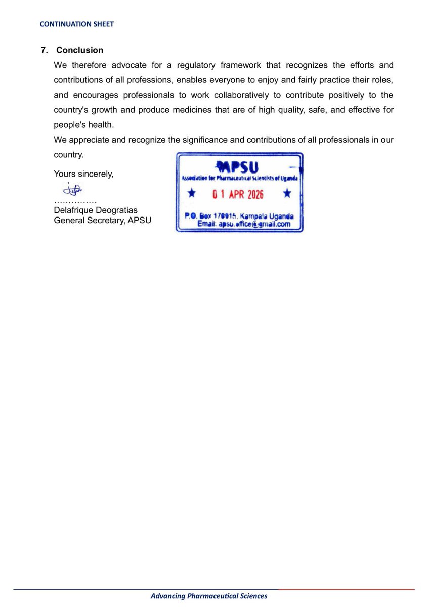 <a href="/ubctvuganda/">UBC UGANDA</a> More details on our response to <a href="/PharmacistsUg/">Pharmaceutical Society of Uganda</a> public statement