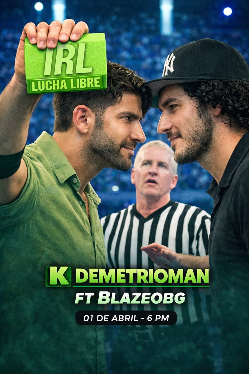 HOY TENEMOS SHOW SEÑORES 

Esta noche demostraremos la habilidad pura y dura en el ring .

IRL LUCHA LIBRE — 01 de abril, 6 PM.

Una clase con ambiente potente, mucha adrenalina y mucho show en Kick

Kick.com/Demetrioman
Kick.com/Blazeobg

@Kick <a href="/kick/">KICK</a>espanol