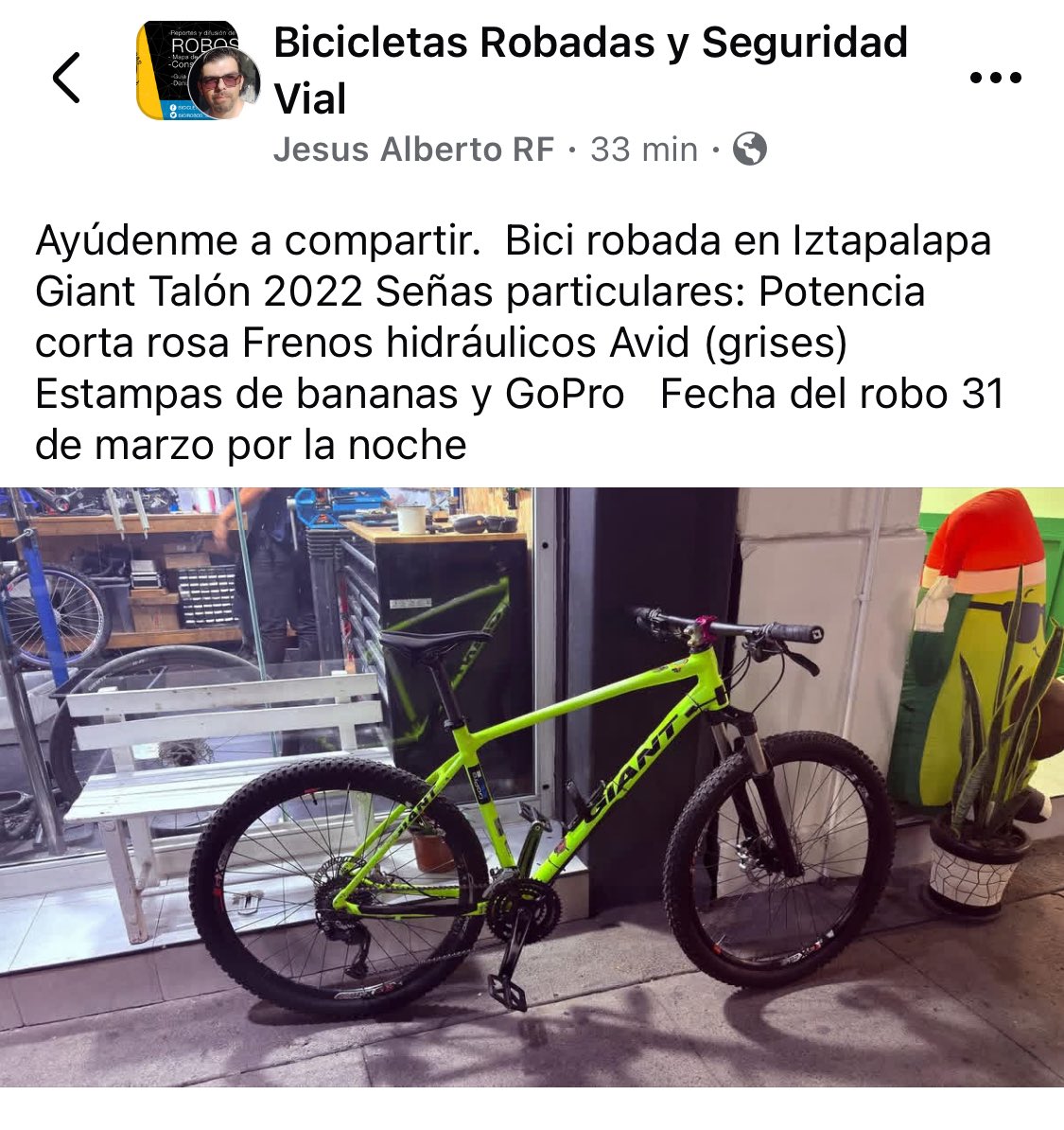 BiciRobos_SOSmx's tweet photo. #BiciRobada zona de robo #iztapalapa #SOSciclista #NoCompresRobado
Sigan los protocolos de denuncia, búsqueda y recuperación que les recomendamos (🧵) https://t.co/oci8DwdvYx