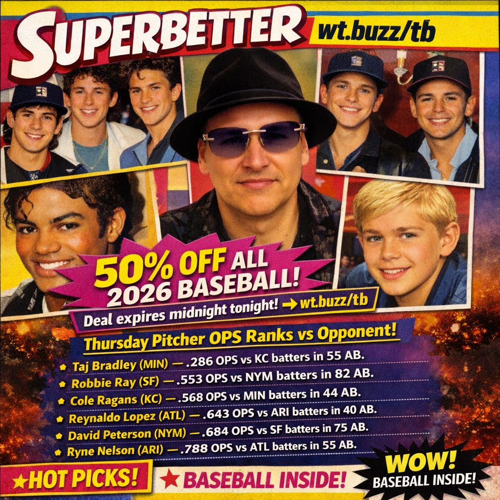Tokyo_Brandon's tweet photo. 📊I know I am backing Taj Bradley somehow tomorrow!
💵50% off my entire 2026 baseball season deal ends tonight at midnight
➡https://t.co/xiP1mrK8cr
@wagertalk #freepicks #mlb #mlbbetting #sportsbetting #16magazine https://t.co/MLovE3ddMz