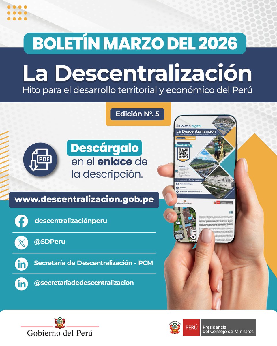Secretaría de Descentralización @SdPeru tweet media