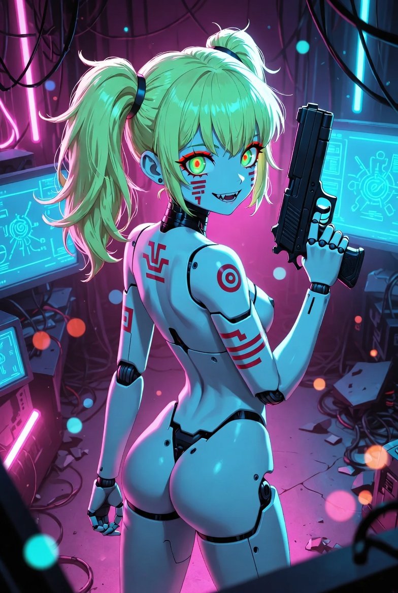 "Rebecca looking back at you with that chaotic little grin… ready to cause trouble 😈"
#RebeccaEdgerunners #Cyberpunk #NSFW #Cyberpunk2077 #Edgerunners #Rebecca #CyberneticGirl #NeonNude #CyberpunkNSFW #AnimeNSFW #PetiteCyborg #GlowingEyes #TwinTails #TriggerStyle
