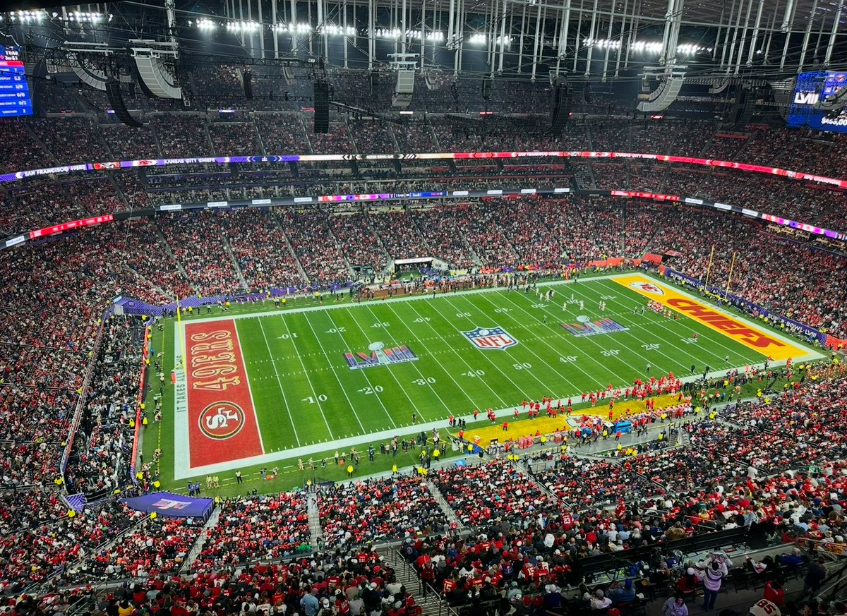 mickakers's tweet image. Allegaint Stadium w/ a wild 5-year run of marquee events:

2024: Super Bowl 58
2025: WrestleMania 41
2026: WrestleMania 42
2027: CFP championship 
2028: NCAA men’s Final Four
2029: Super Bowl 63

#vegas #nfl #wwe #cfb #cbb