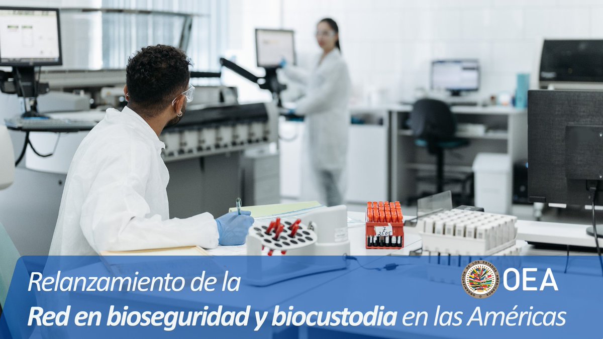 OEA_CICTE's tweet photo. Reafirmamos nuestro compromiso con la seguridad hemisférica mediante la optimización de la Red en Bioseguridad y Biocustodia en las Américas. 🛡️🔬

Desde la Sección de Desarme y No Proliferación de la @OEA_Seguridad @OEA_Oficial, impulsamos esta plataforma para conectar profesionales y fortalecer la gestión de riesgos biológicos en la región.

🚀 Nuevas herramientas disponibles:
✅ Cursos especializados y biblioteca técnica.
✅ Calendario de eventos y red de expertos.

🗓️ Evento de relanzamiento
Acompáñanos en nuestro próximo encuentro virtual en el que abordaremos las nuevas herramientas de la Red y compartiremos casos de éxito con expertos de la región.

🔗 Inscríbete aquí: https://t.co/3MPbllu0JY