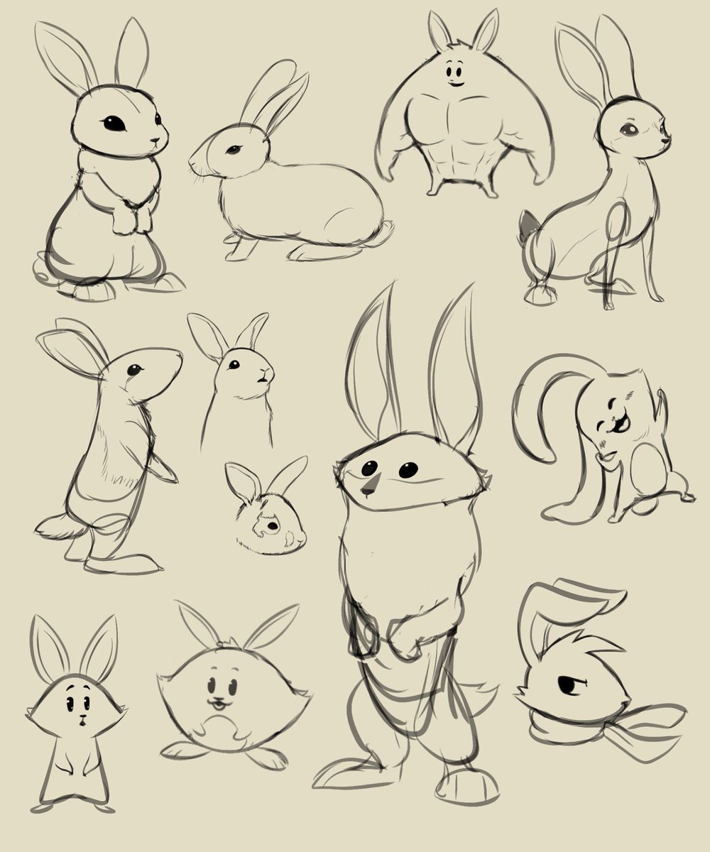 warydraws's tweet image. Bunny sketches cuz it feels right for the season.

#procreateartist #rabbits #bunnies #characterdesigns #Easter