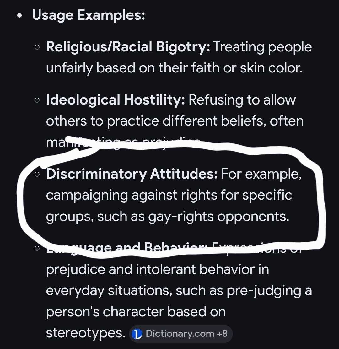 Stilts18441's tweet photo. @lesOfmeMoreofU @jemelehill In case you need a refresher on the definition of bigotry https://t.co/h6OkO0R2te