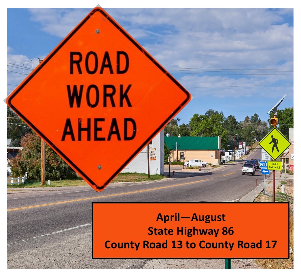 ElizColorado's tweet photo. Public Works Notice:
Beginning the first week of April until completion, Black Hills Energy and Colorado Department of Transportation (CDOT) will be conducting a new main line service installation along Highway 86 from County Road 13 to County Road 17.  Expect delays. https://t.co/lOlSGZj1N8