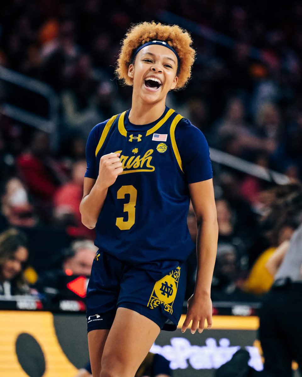 BREAKING: Notre Dame’s Hannah Hidalgo has been named the Naismith’s National Defensive Player of the Year!

She joins Didi Richards as the only guards to win the award! ☘️✨