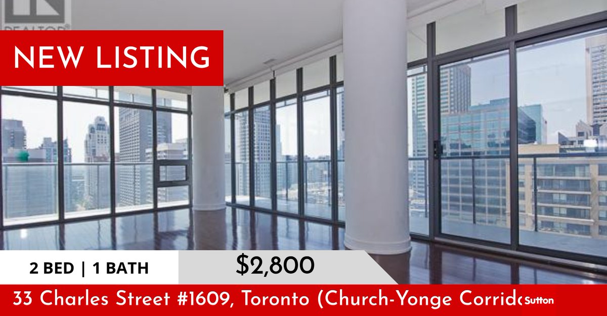 SuttonRealtor's tweet photo. 📍 New Toronto Rentals Listing 📍 Take a look at this fantastic 2 Bedroom Toronto Rental that just hit the market located at 33 Charles Street #1609 in Toronto (church-yonge Corridor). Reach out here or at (416) 315-7548 for more i... https://t.co/oM6UkrrLx9 https://t.co/zc1bsS0J8r