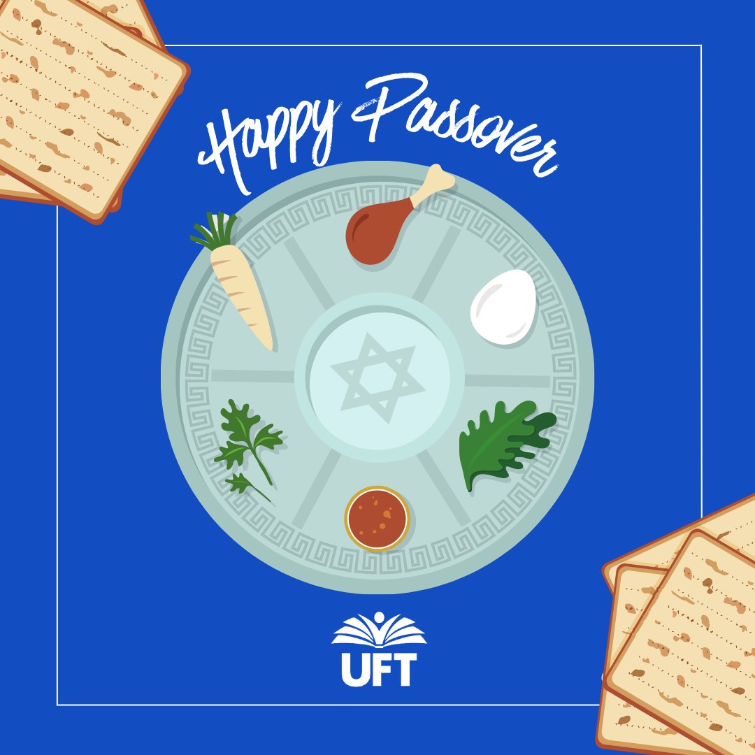 UFT's tweet photo. Chag Pesach Sameach and Happy Passover to all celebrating today and this week! Wishing you a blessed day. https://t.co/XmFjnnRWX9