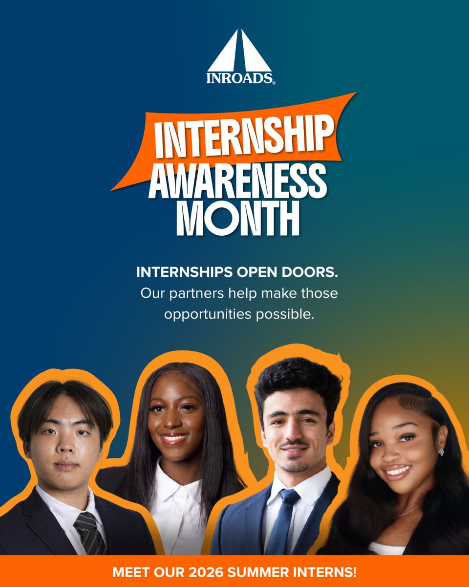 INROADS's tweet image. All month long, INROADS is highlighting the partners making it possible and the students stepping into exciting opportunities this summer!

Stay tuned! ➡️ INROADS.org

#Internshipawarenessmonth #collegejobs #partnerwithus #nonprofit