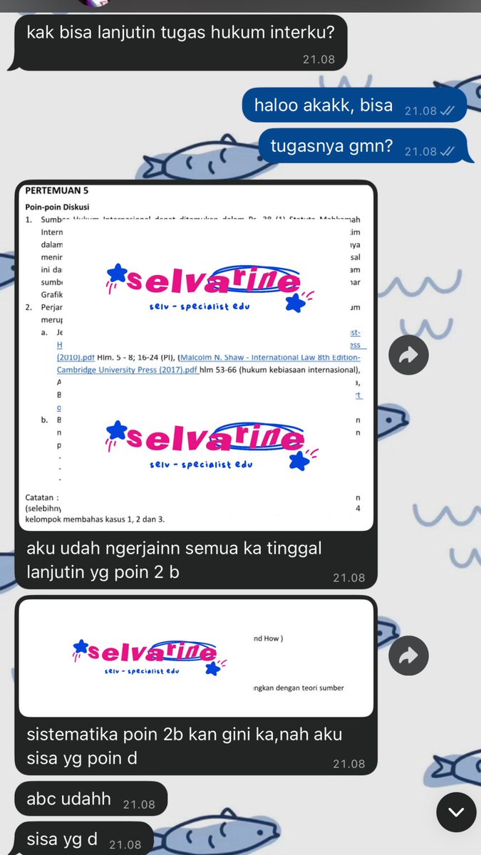 ꒰ঌ ♡ ໒꒱ ₊˚ selvarine ♡ joki tugas tweet media