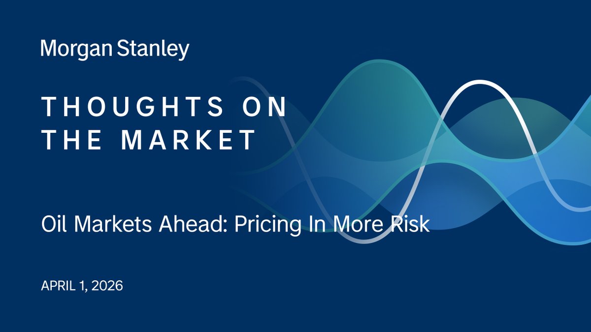 MorganStanley's tweet photo. As the Strait of Hormuz continues to be a chokepoint for oil, our Global Head of Fixed Income Research Andrew Sheets and our Head of Commodity Research Martijn Rats discuss possible outcomes for the interconnected market. Tune into the latest Thoughts on the Market. https://t.co/NxeE9hMAst