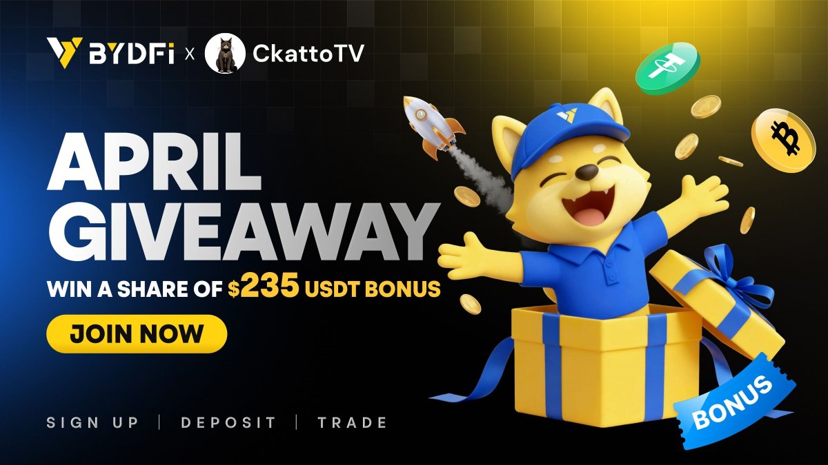 Day696: Let's celebrate 6 years with <a href="/BYDFi/">BYDFi</a> . They're presenting us 3 new juicy events. Different ways to earn a couple of extra bucks during April. 💎💰

For all supporters during the month of April, we will do a giveaway of $235 aswell.💸

bydfi.com/en/invite?ru=s…

#BYDFi #BTC