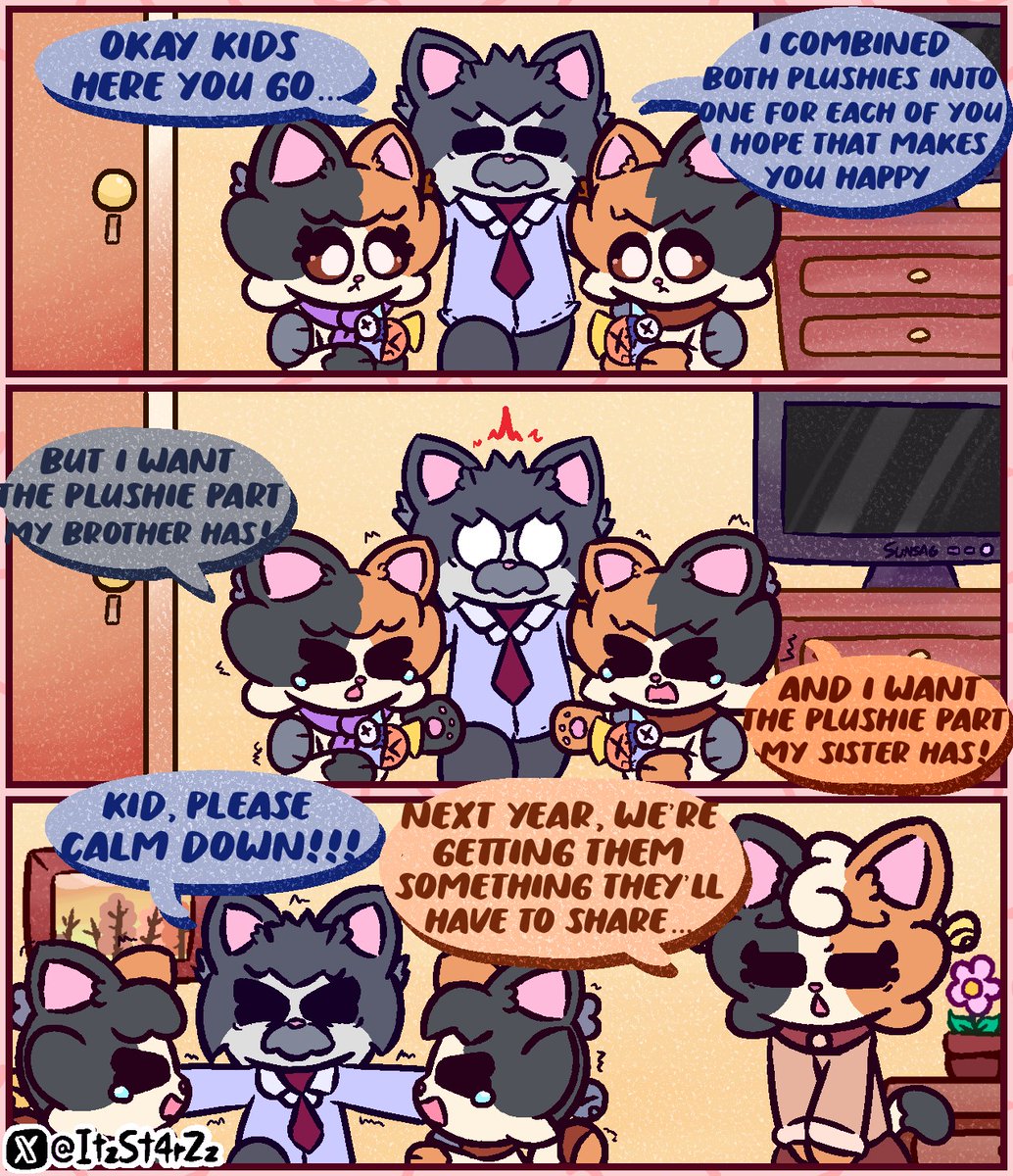 happy bday Pachkin &amp; Pebblepaw!!🖤🧡🎂
'Crossworld Fellows' Mini-comic 6

Twin Problem!!

#oc #comic #originalcharacters #originalcharacterart #digitalart #art #ocart #occomic #draw #drawing #furry #furryart #funny #cute #adorable #cat #kitty #calicocat