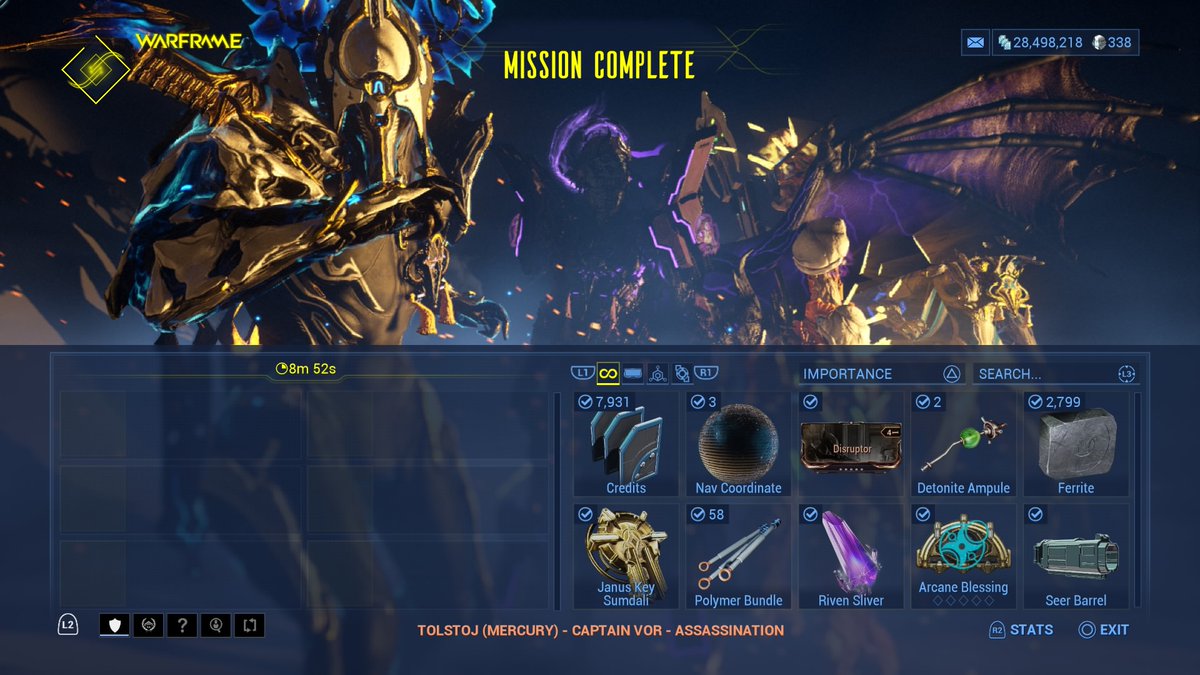 cainxx8's tweet photo. took me 4 hour straight and many attempts to beat captain vor, at last i finally unlock janus keys. #warframe https://t.co/3YJ0GWMfij