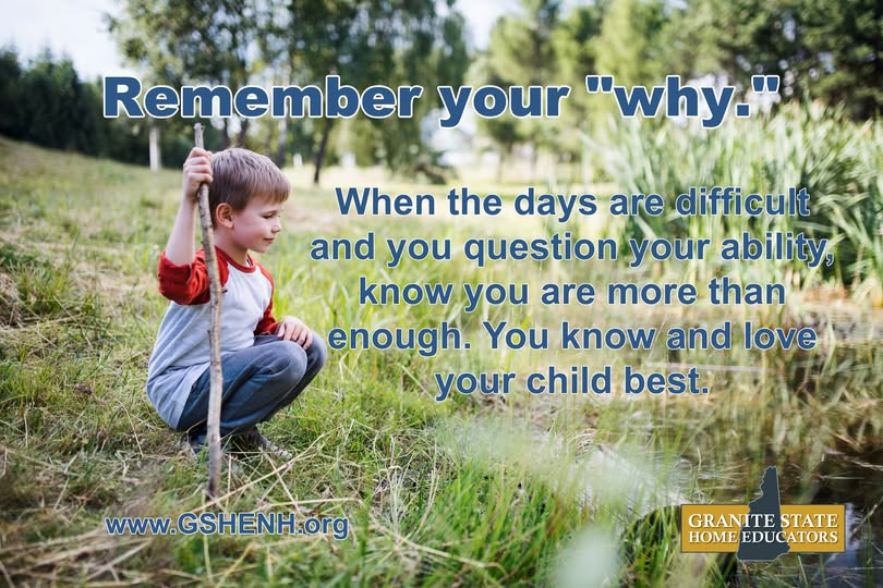 GS_HomeEd's tweet image. Remember your why.
#NH #homeschool #YouCanDoIt