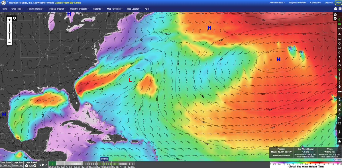 As we monitor the long-range pattern, the Florida/Bahamas region is likely to see a strong frontal passage with a low to develop NE of the Bahamas around the 07th-08th. A strong NE surge through the 10th along with concentrated squalls are expected. Contact us for a forecast!