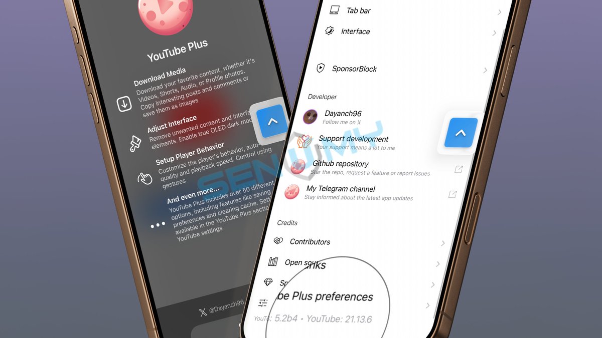 senumy_ipa's tweet image. 🎬 YouTube 21.13.6 OUT!

Premium features for YouTube 👇
• 120Hz
• YTLite 5.2b4
• YTPiP 1.12.10

📱 iOS 16+ supported

📥 Guide: senumy.com/#new-updated

#iOS #YouTube #IPA 🚀