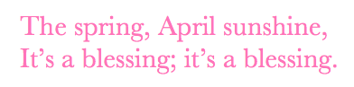 lovedropx's tweet photo. “April Sunshine” by Jackie Kay https://t.co/8SMHvzXjsh