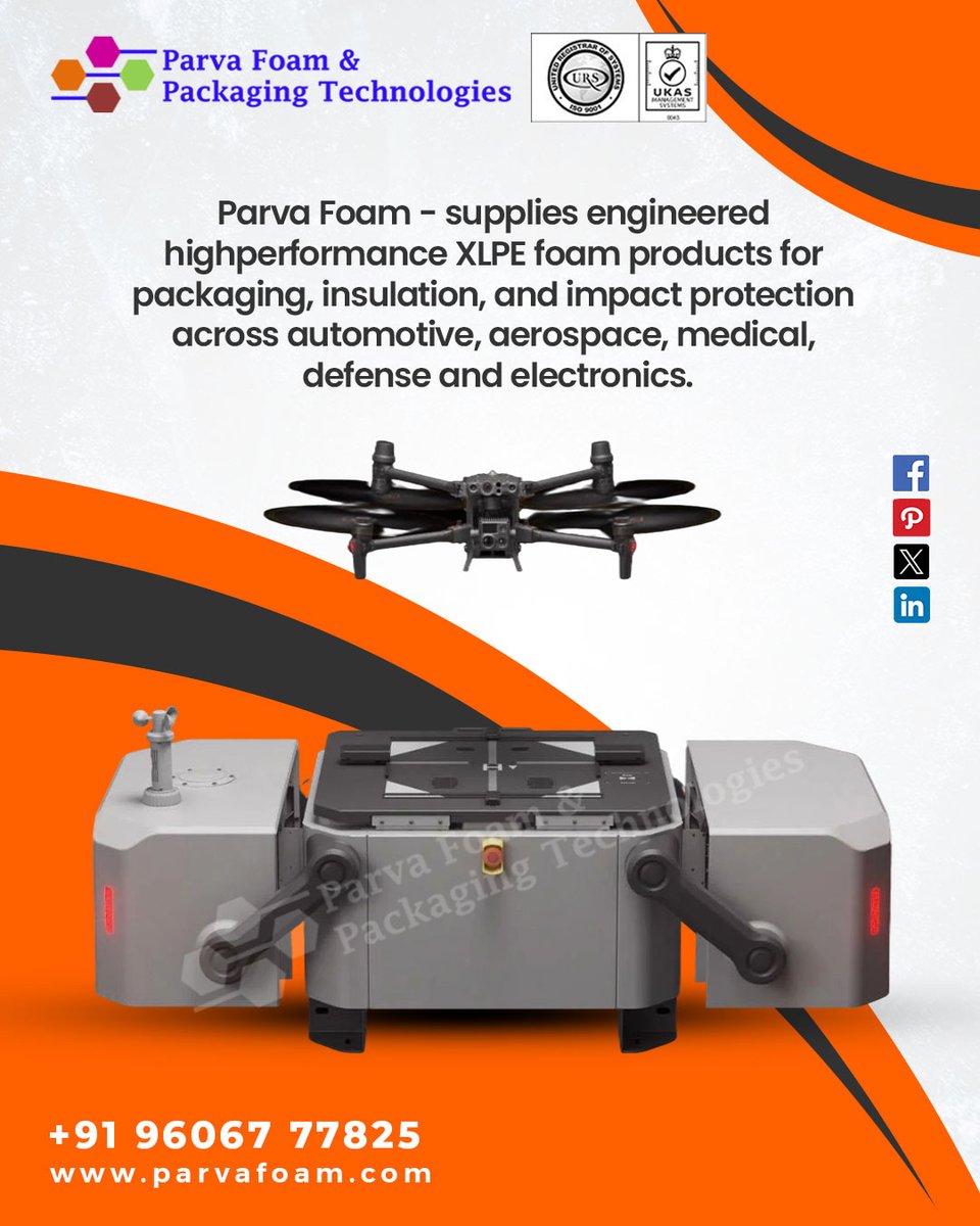 ParvaFoam38534's tweet image. supplies engineered highperformance XLPE foam products for packaging, insulation automotive, aerospace, medical, defense and electronics.
#xlpefoam #HighPerformanceMaterials #FoamEngineering #ProtectivePackaging
📞 Contact us :+91 96067 77825
🌐 Website: parvafoam.com