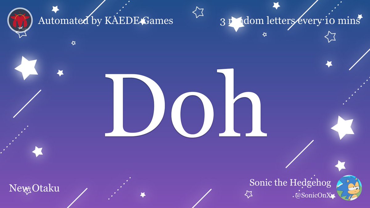 3 random letters every 10 mins tweet media