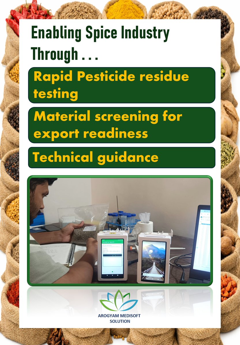 We are offering a Pesticide Residue Testing platform with field trials to help ensure spice meets stringent global safety standards.

* Multi-residue pesticide analysis (international MRLs)
* Material screening for export readiness
* Technical guidance to reduce residue risks