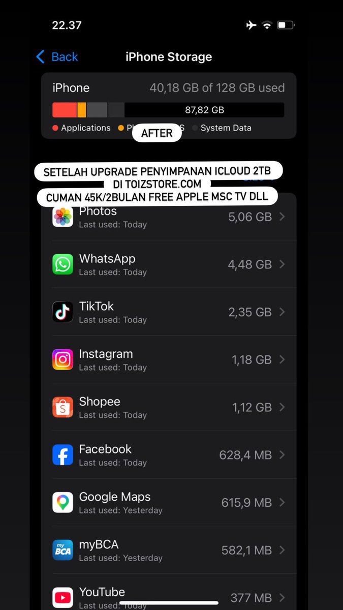 Toizstore's tweet photo. #iphonetips #iphonetrick #fyp 
STEP PERTAMA BUAT MENGURANGI PENYIMPANAN IPHONE

pergi ke pengaturan > search tanggal > ubah tanggal ke belakang misalnya sekarang tanggal 15 nah pindahin ke tanngal 14 > mode pesawat > tunggu beberapa menit lalu restart hp
selaraskan foto ke icloud https://t.co/FtVFfuK32E