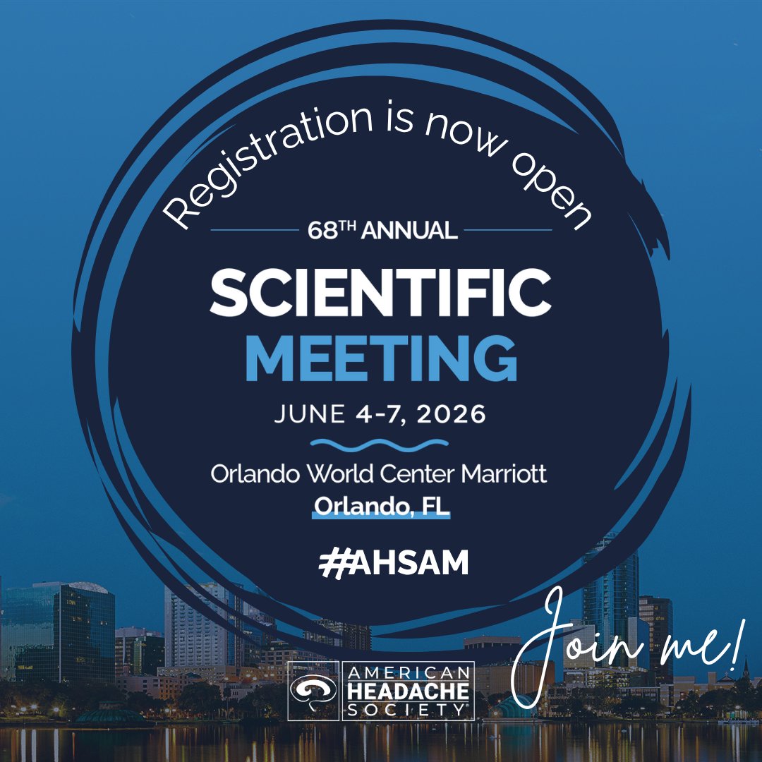 LFrerichsMD's tweet photo. The countdown is on! The 68th Annual Scientific Meeting is June 4–7 at the Orlando World Center Marriott. Join the headache medicine community for an exceptional program you won't want to miss. #ASHAM @ahsheadache https://t.co/WcTKE551tD