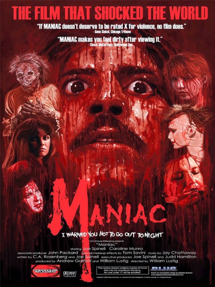 MikeySlashic's tweet image. #Horror365Challenge 86/365  

Maniac (1980) 
Dir. Bill Lustig   

Maniac is one of the most realistic depictions of a serial killer that I have seen. 
The anguish, the delusions, the obsession with his mother, and the subsequent violence towards his victims.  
Disturbing.4⭐️