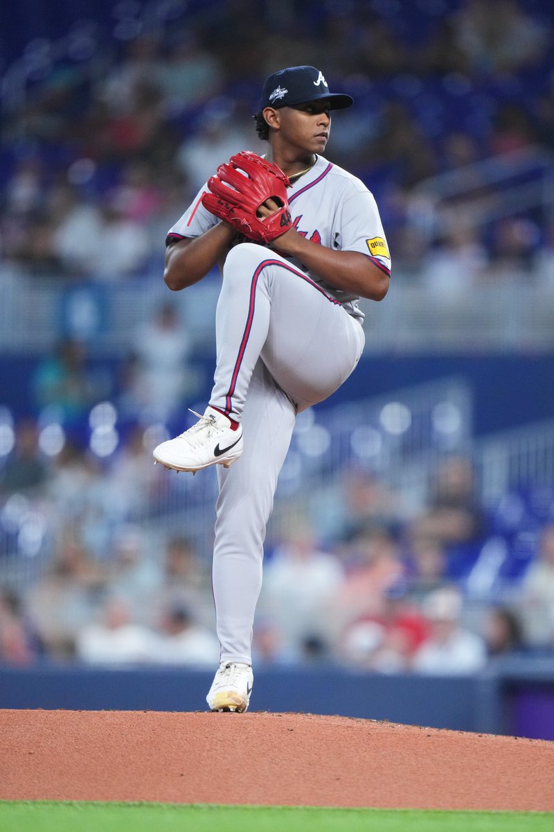 MLBPipeline's tweet image. RHP Didier Fuentes enters the Top 100 Prospects list upon Parker Messick's graduation.

Scouting report, video and more on the #Braves' 20-year-old, who already has 5 MLB appearances under his belt: atmlb.com/3PJ44ay