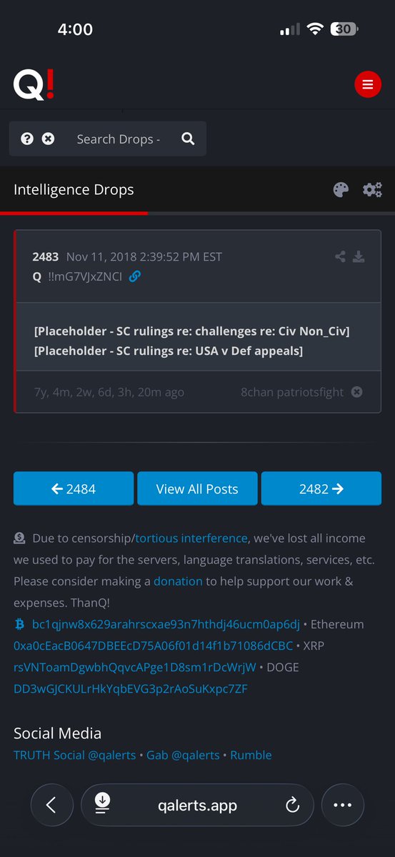 ScottMangum9's tweet photo. #QDecode From Rocket Launch
PlaceHolder for Supreme Court rulings
Today 4/1/2026
This #Q Drop was November 11th, 2018!
#futureprovespast #NCSWIC #WWG1WGA #MAGA #Trump #EnjoyTheShoQw #EnjoyTheShow #DarkToLight @jokertheexposer @Bpeters1558 @Tneliton @Tommyboisgirl @Tommy4Trump420 @JerryRetArmy @ninoboxer