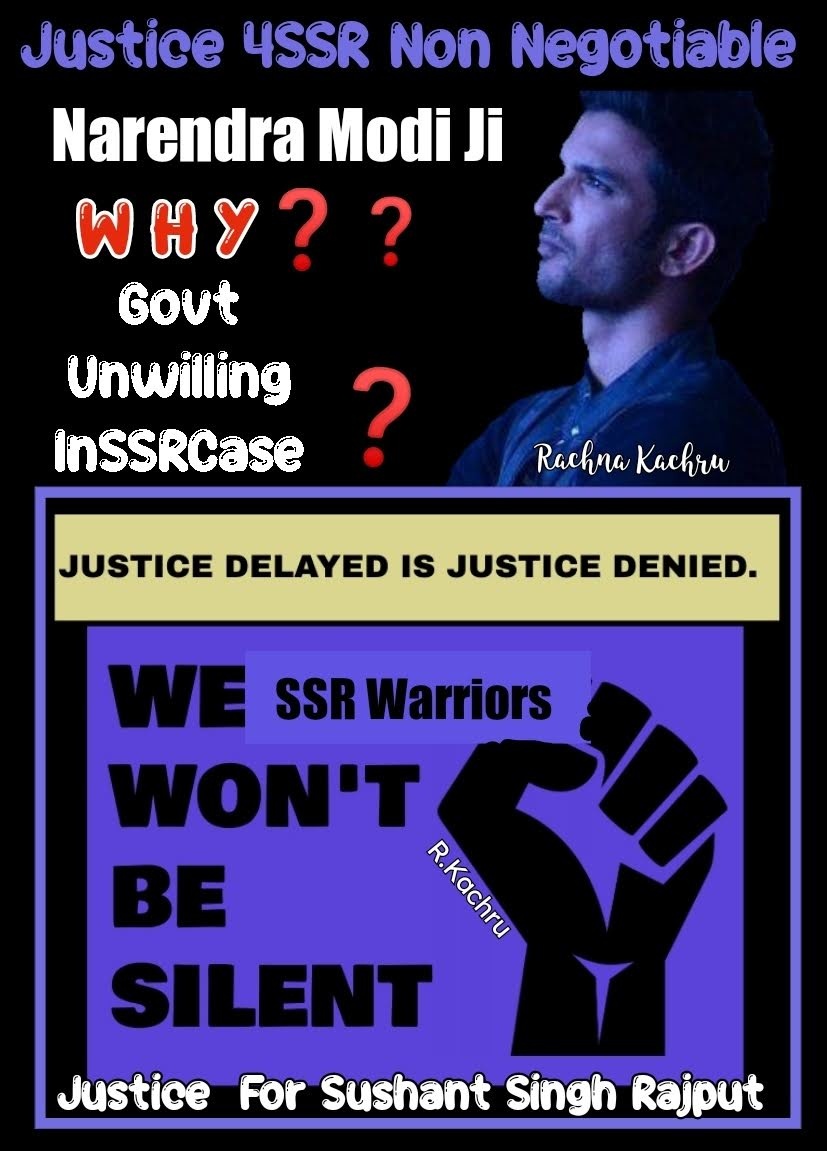 <a href="/itsShweta211031/">Shweta*🌿🕊️*4SSR🦋</a> <a href="/CBIHeadquarters/">Central Bureau of Investigation (India)</a> <a href="/Copsview/">Praveen Sood</a> <a href="/PMOIndia/">PMO India</a> <a href="/HMOIndia/">गृहमंत्री कार्यालय, HMO India</a> <a href="/rashtrapatibhvn/">President of India</a> <a href="/Dev_Fadnavis/">Devendra Fadnavis</a> <a href="/AmitShah/">Amit Shah</a> <a href="/narendramodi/">Narendra Modi</a> <a href="/DoPTGoI/">DoPT</a> <a href="/MLJ_GoI/">Ministry of Law and Justice</a> <a href="/arjunrammeghwal/">Arjun Ram Meghwal</a> <a href="/IPS_Association/">IPS Association</a> <a href="/SCJudgments/">Latest Supreme Court Judgments</a> <a href="/India_NHRC/">NHRC India</a> <a href="/RTArnabOfficial/">Arnab Goswami</a> जय शिव शंभू 🔱🙏🏼

There's No Turning Back..We Will WIN✌🏼
We're Winning because Ours is a
Revolution of Mind &amp; Heart💫🦋
United We Stand
Truth We Demand
#SushantSinghRajput𓃵 EK KRANTI🔥

Justice 4SSR Non Negotiable

#JusticeForSushantSinghRajput🔱
#ArrestRheaChakraborty