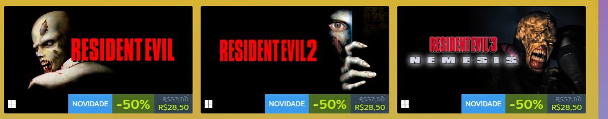 os resident evil antigos tao na steam finalmente