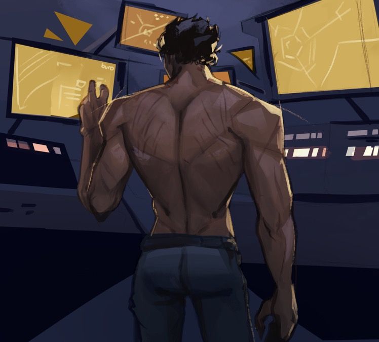 Está revisando algunas cosas, en completó silencio.