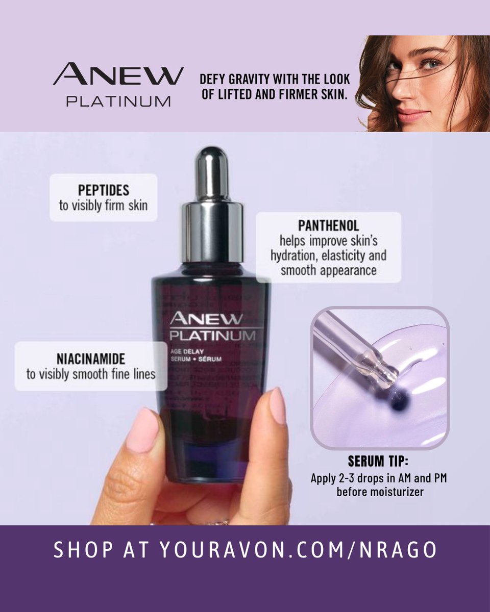 AvonLadyNJ's tweet image. ✨ Get the glowing, firm look with our skin-renewing serum (Niacinamide + Peptides). Works hard like vintage denim, feels sleek like new tech! ➡️ Tap link to shop! bit.ly/3twTHeA

#skincareessentials #vintageglam #modernbeauty