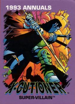 AustinGorton's tweet image. 007 - X-Cutioner

Probably the most successful of the characters introduced in these annuals - he made it into a cartoon - but Genis-Vell has him beat in terms of comic appearances. 

Scans via @tradingcarddb

#TradingCardADay #93A #UncannyXMen #XCutioner #XMen