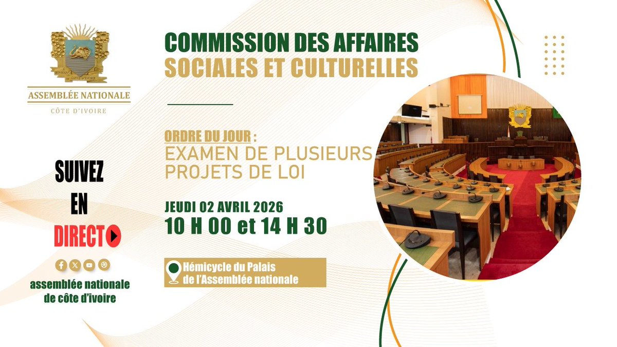 Assemblée Nationale de Côte d'Ivoire tweet media