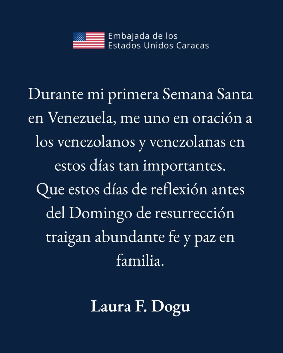 Embajada de los EE.UU. en Caracas tweet media
