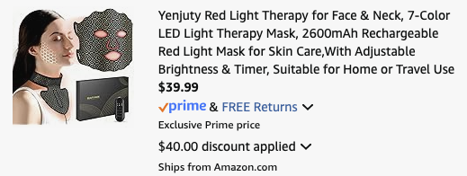 Pricerrors's tweet image. AMAZON HIDDEN $40 PROMO CODE ON RED LIGHT THERAPY SET 

$39.99 at checkout (Orig. $149.99)

Use code "Y7FM4XP3" for $40 OFF 

Shipped by Amazon - RISK FREE

pricedoffers.com/5dts2 #ad