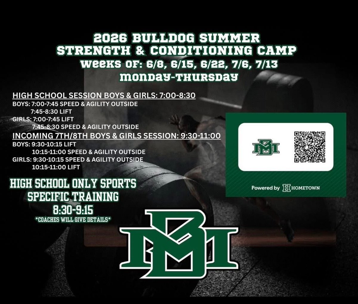 MarionTx_FB's tweet image. Summer is almost here!!! Make sure you get signed up now!!!
#MakeTheCommitment
#RealDawgsWork
#PutInTheWork