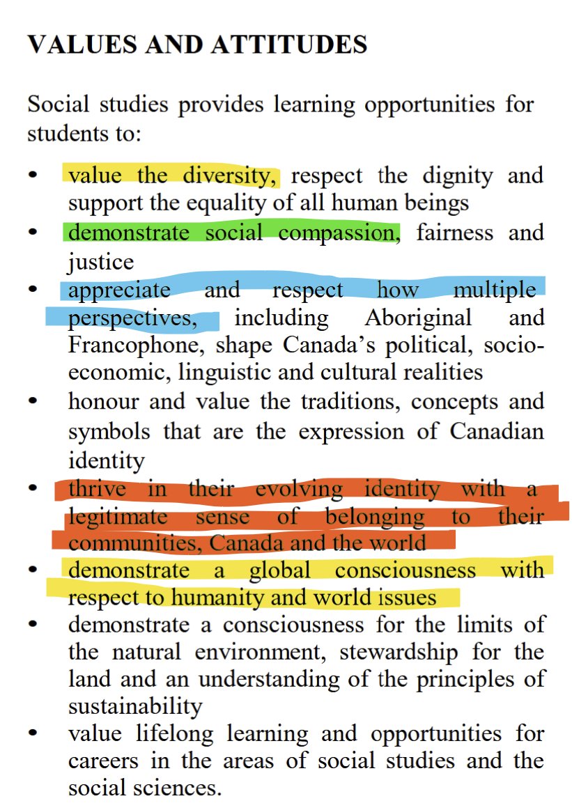 MsLutzmann's tweet image. Does the UCP government want teachers to be neutral, or does it want us to teach the curriculum?  This is straight out of the current, government-issued curriculum that they apparently want teachers to unwaveringly deliver.   #abed #abpoli #ableg