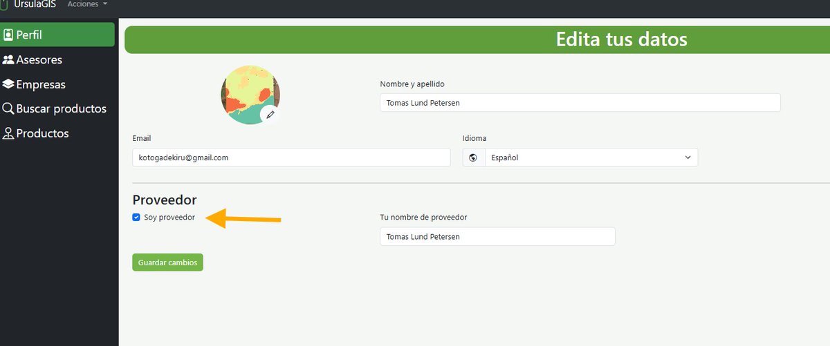 gis_ursula's tweet photo. Hemos lanzado una nueva funcionalidad en la web de UrsulaGIS que permite publicar productos o servicios y consultarlos para generar órdenes de compra.
Para cargar un producto, primero marcate como proveedor en tu "Perfil" y luego accedé a la sección "Productos".
Para buscar productos, solo tenés que ir a "Perfil" > "Buscar Productos".
Te invitamos a cargar tus productos y servicios, y a consultar los proveedores disponibles en tu zona.
¡Estamos ansiosos por ver lo que vas a publicar!