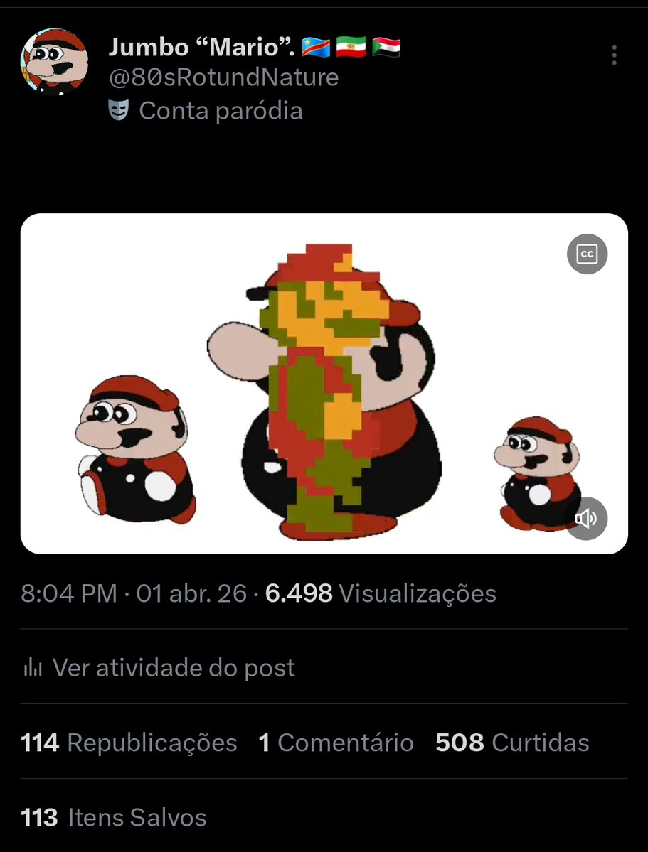 Jumbo “Mario”. 🇨🇩 🇮🇷 🇸🇩 tweet media