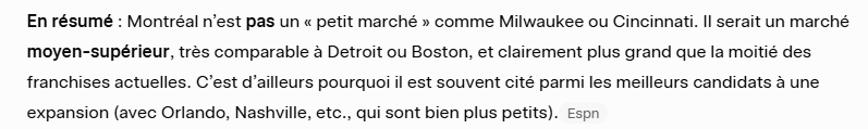 Espace_CH's tweet photo. J'ai demandé à Grok de me dire ou se situait Montréal selon son marché en le comparent aux autres villes de la MLB... Peut-on cessez de réfléchir comme en 2004 lorsque le club n'avait plus d'âme et arriver en 2026 ? #PeanutProject #BringBackExpos #BaseballReturnsNorth https://t.co/w7TmIgsNwG