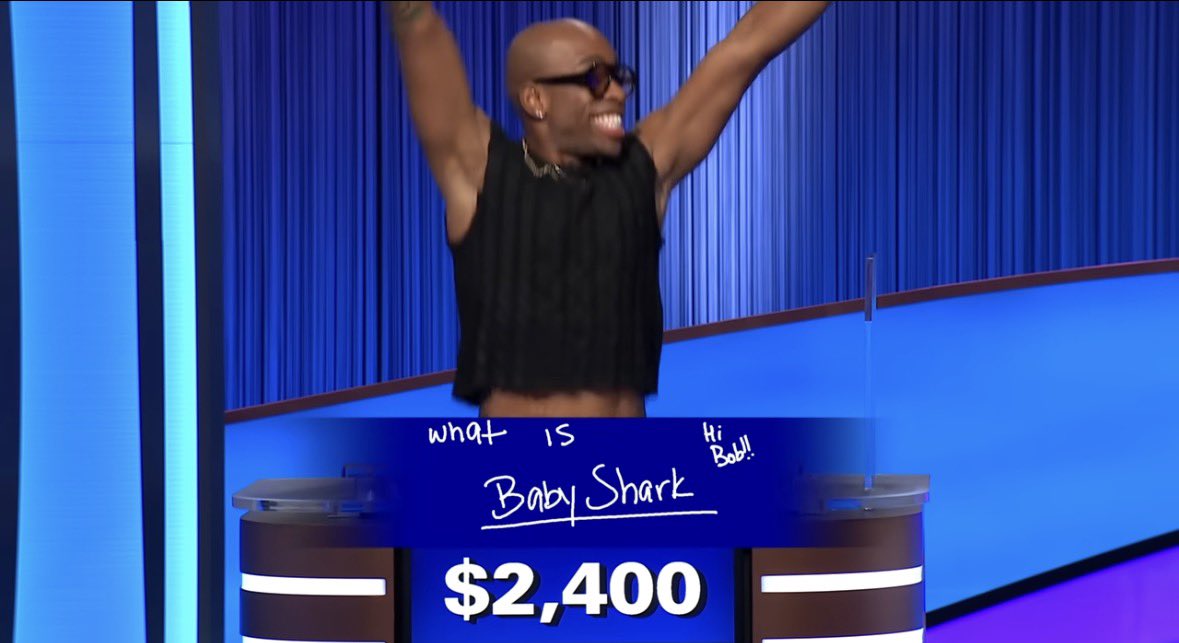 poppunkbabie's tweet photo. monet x change on jeopardy this is so important to me https://t.co/4cK5RmoHfC