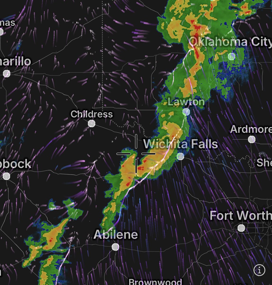 VoiceforTexas's tweet photo. North Texas getting hit hard this evening with Wichita Falls about to get a full dose. https://t.co/hXD9CEBJnw