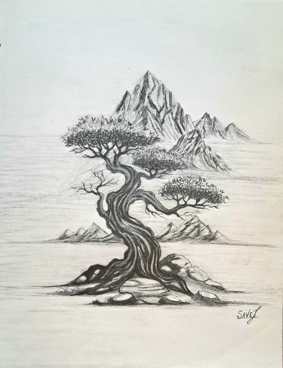 Gudriniece's tweet photo. Art of the Day! "Eternal Stillness-Bonzai". Buy at: https://t.co/gSF1B3994N https://t.co/RTuAHZ6HNz