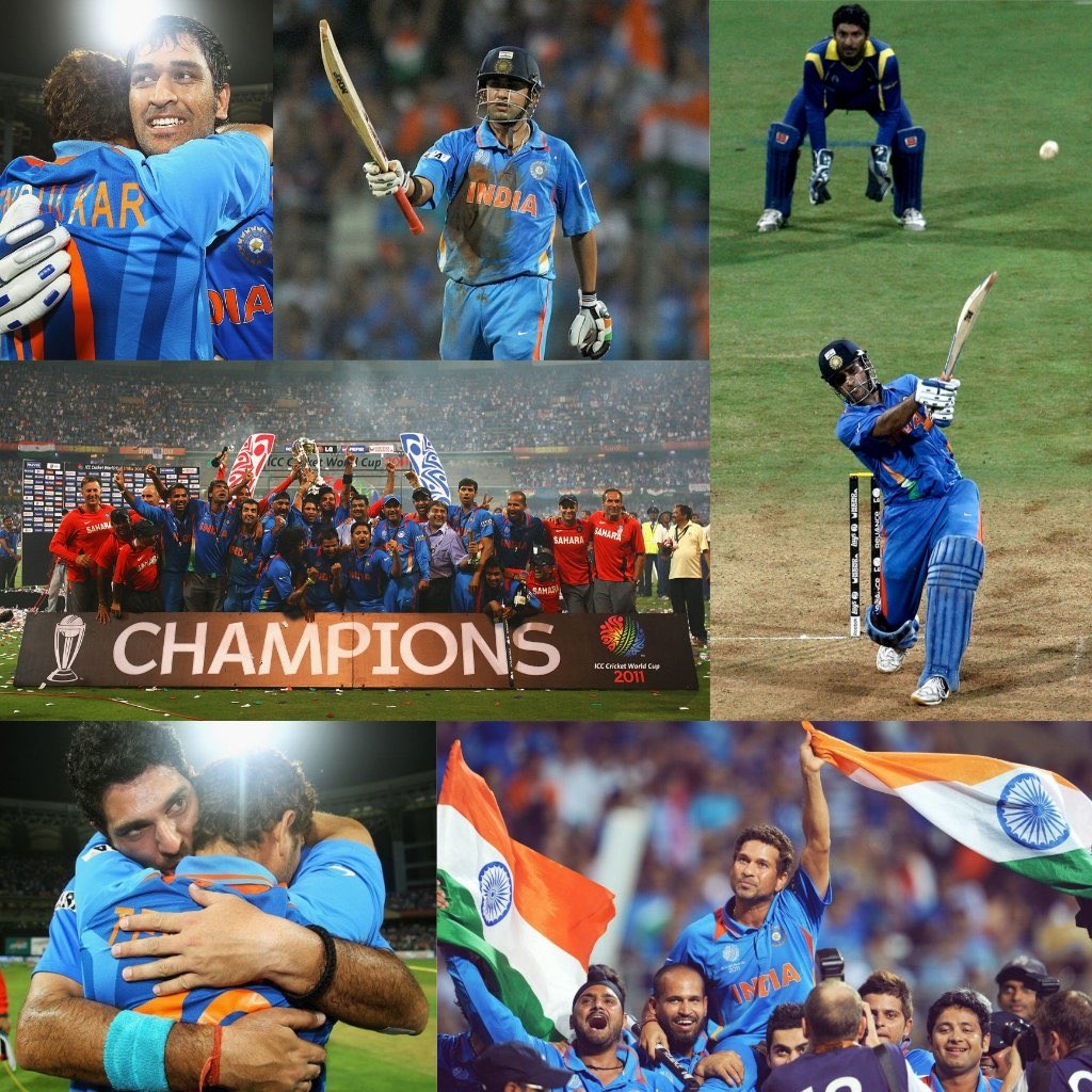 Xplore_Cricket's tweet photo. @Shebas_10dulkar @Aadi_Musk_18 On this day in 2011 🇮🇳🏆

India lifted the World Cup after 28 years at Wankhede ❤️

Gambhir’s 97.
Dhoni’s iconic six.
Yuvraj’s tears.
Sachin’s dream fulfilled.

“Dhoni finishes off in style!” 🎙️

A night every Indian will never forget 💙
 #OnThisDay #CWC2011 https://t.co/LQSDCl7yTo