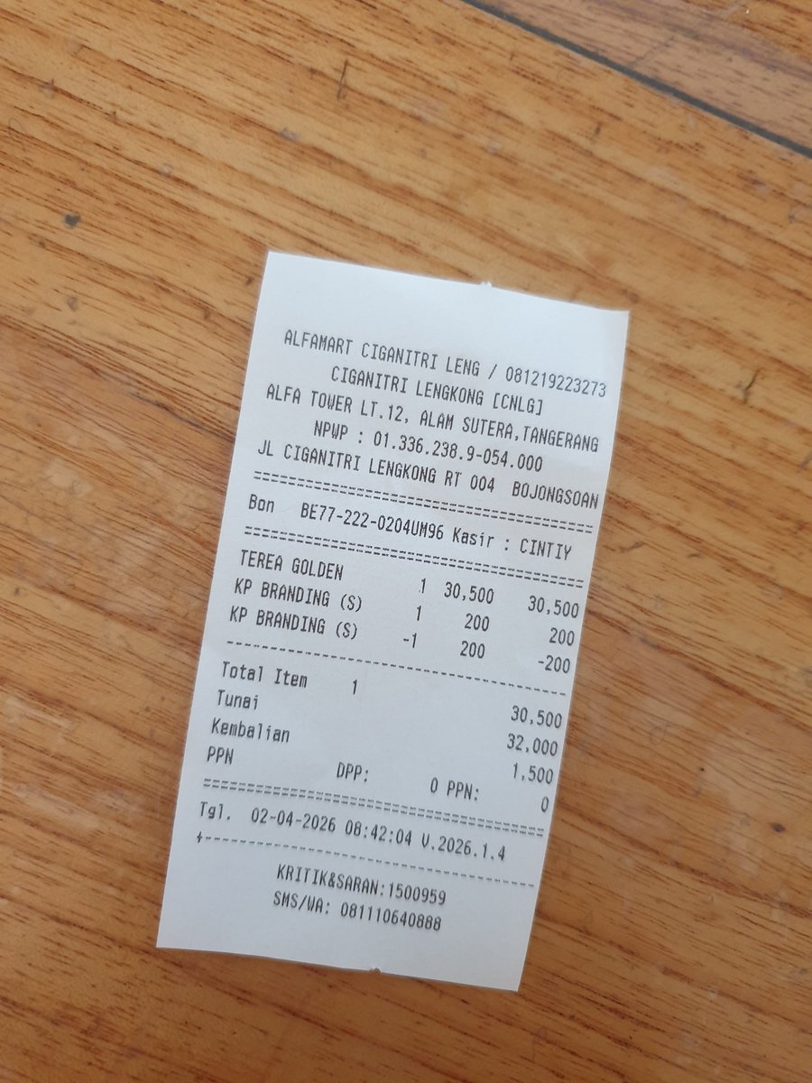 jegsmak's tweet photo. Kenapa disini terea golden beda harga sama alfa lain? @alfamart https://t.co/tjTghG4mvz